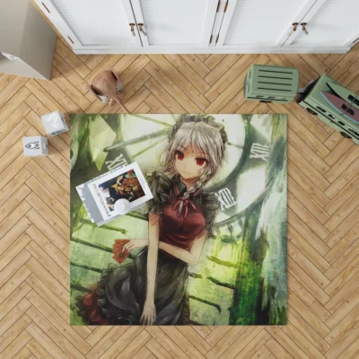 Sakuya Izayoi Touhou Timekeeper Guardian Anime Rug