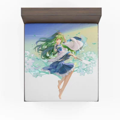 Sanae Kochiya Touhou Serene Anime Fitted Sheet