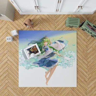 Sanae Kochiya Touhou Serene Anime Rug