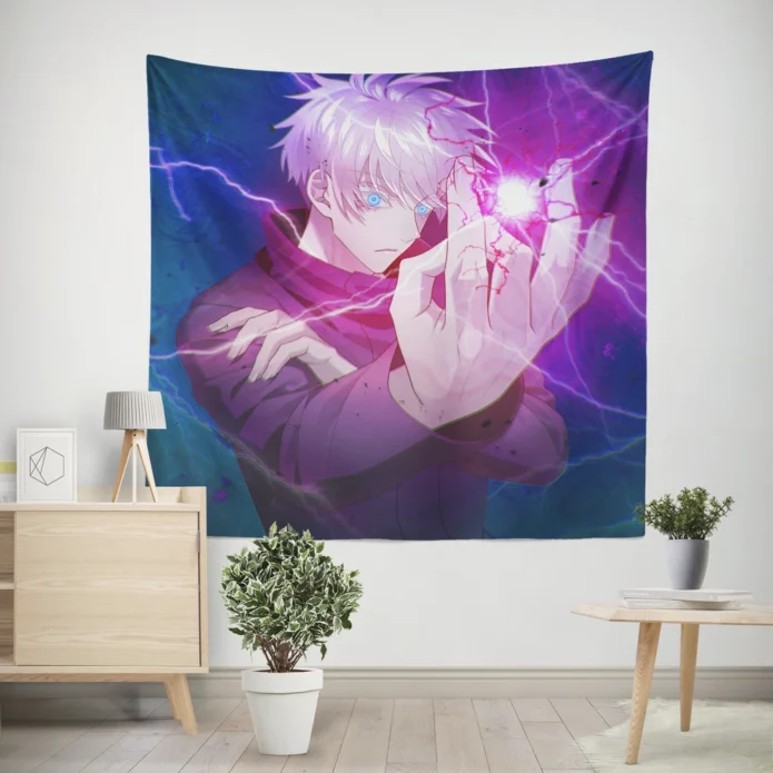 Satoru Gojo Jujutsu Kaisen Protector Anime Wall Tapestry