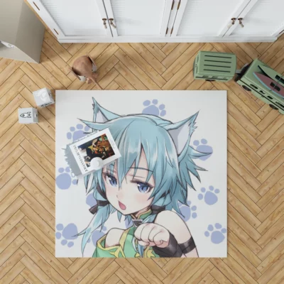 Shino Asada Sinon Cyber Persona Anime Rug