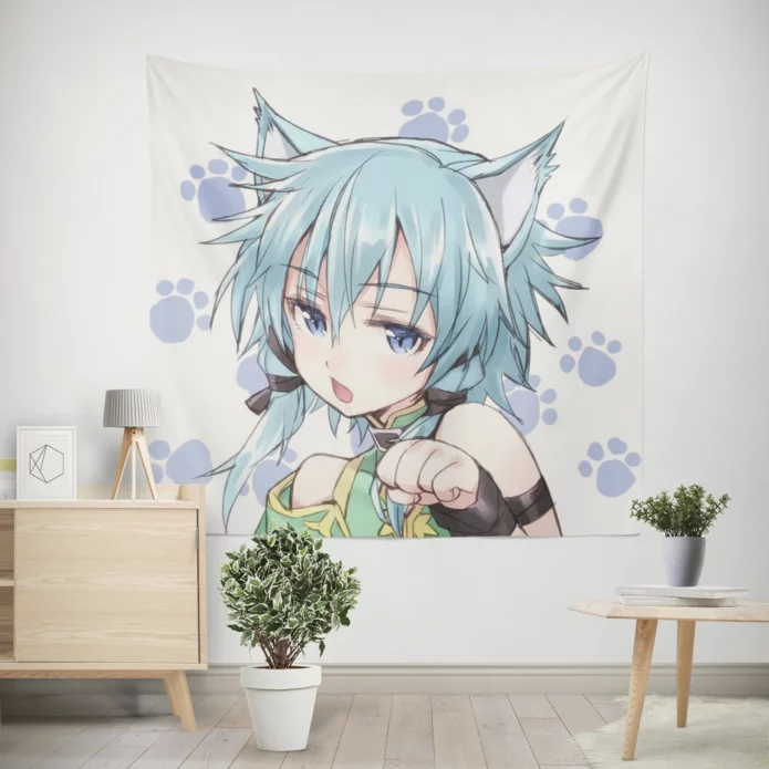 Shino Asada Sinon Cyber Persona Anime Wall Tapestry