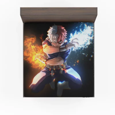 Shoto Todoroki Heroic My Academia Anime Fitted Sheet