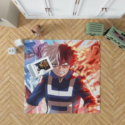 Shoto Todoroki My Hero Adventure Anime Rug