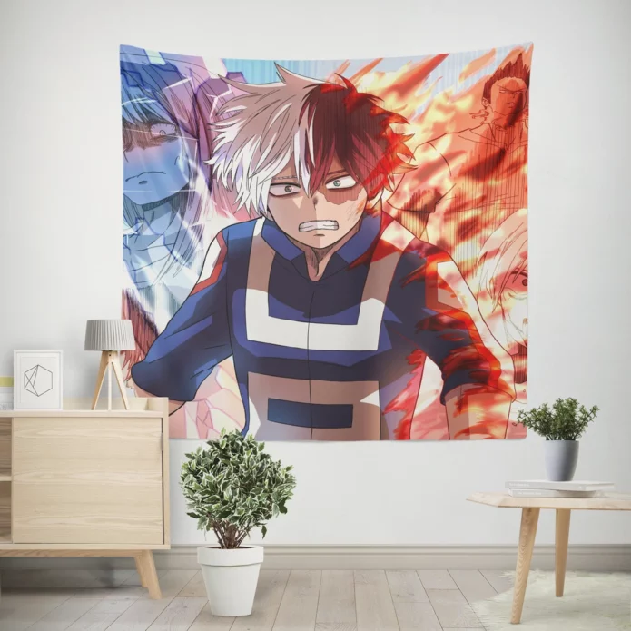 Shoto Todoroki My Hero Adventure Anime Wall Tapestry