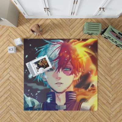 Shoto Todoroki My Hero Chronicles Anime Rug