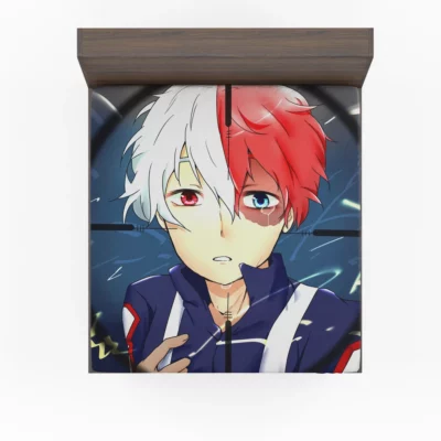 Shoto Todoroki My Hero Quest Anime Fitted Sheet