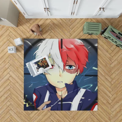 Shoto Todoroki My Hero Quest Anime Rug