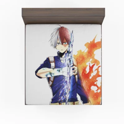 Shoto Todoroki My Hero Saga Anime Fitted Sheet