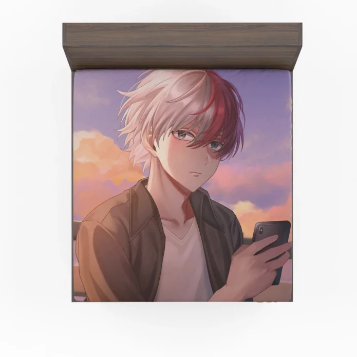 Shoto Todoroki My Heroic Journey Anime Fitted Sheet