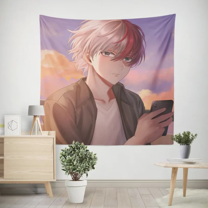 Shoto Todoroki My Heroic Journey Anime Wall Tapestry