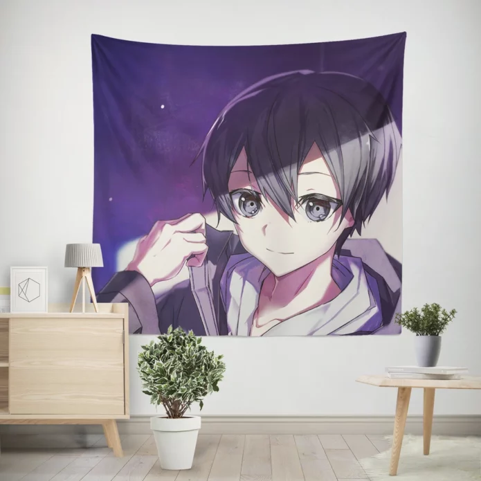 Sword Art Chronicles Kirito Digital Odyssey Anime Wall Tapestry