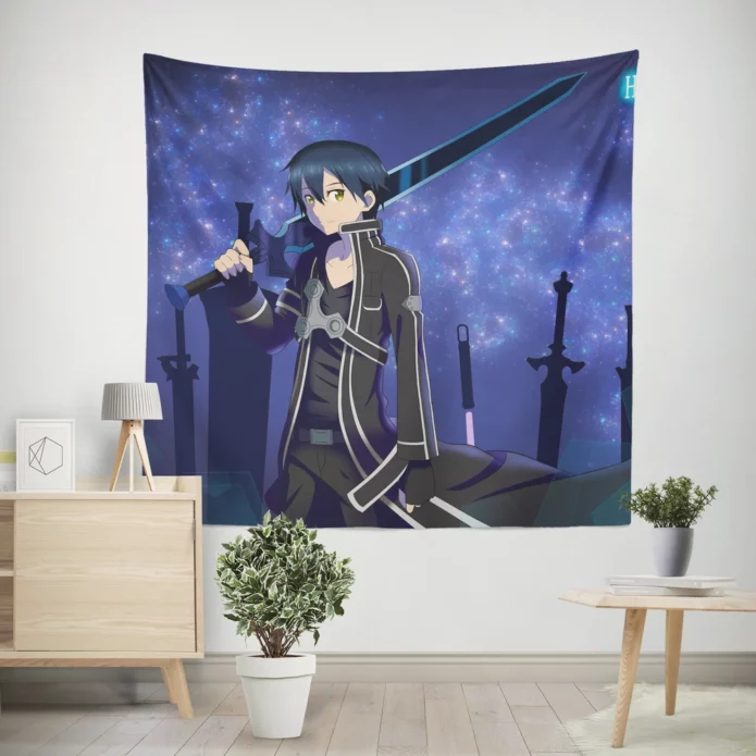 Sword Art Chronicles Kirito Odyssey Anime Wall Tapestry