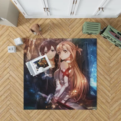 Sword Art Online Kirito and Asuna Quest Anime Rug