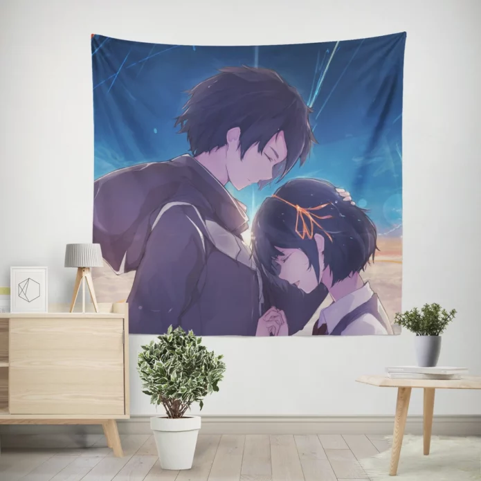 Taki And Mitsuha Anime Tale Wall Tapestry