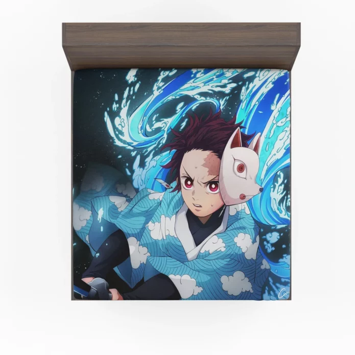 Tanjiro Kamado Demon Slayer Saga Anime Fitted Sheet