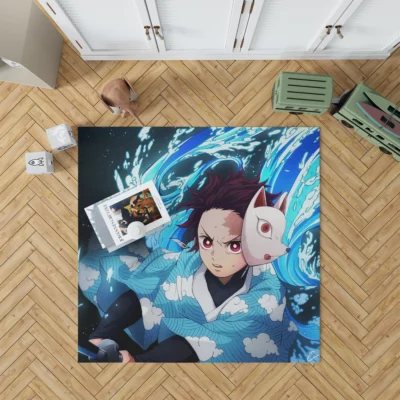 Tanjiro Kamado Demon Slayer Saga Anime Rug