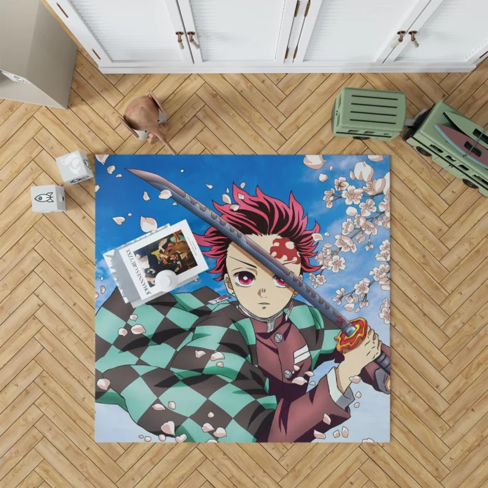 Tanjiro Kamado Demonic Adventure Continues Anime Rug