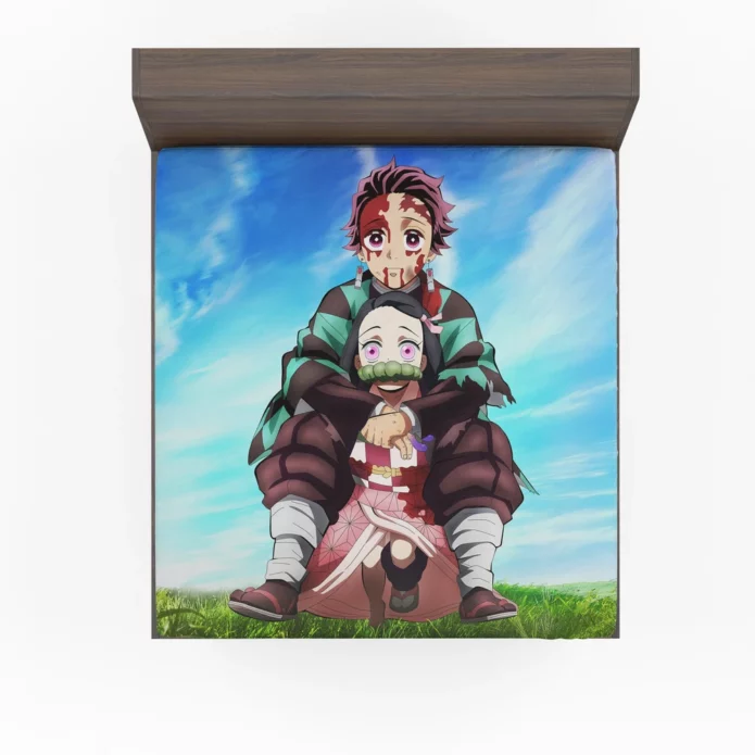 Tanjiro And Nezuko Demon Slayer Chronicles Anime Fitted Sheet