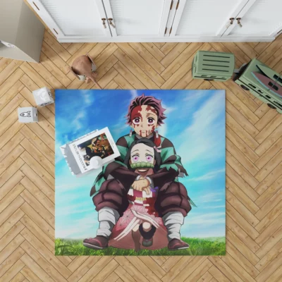 Tanjiro and Nezuko Demon Slayer Chronicles Anime Rug