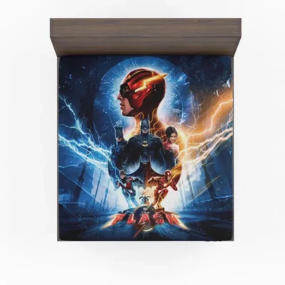 The Flash Poster Speeding into Action Fitted Sheet