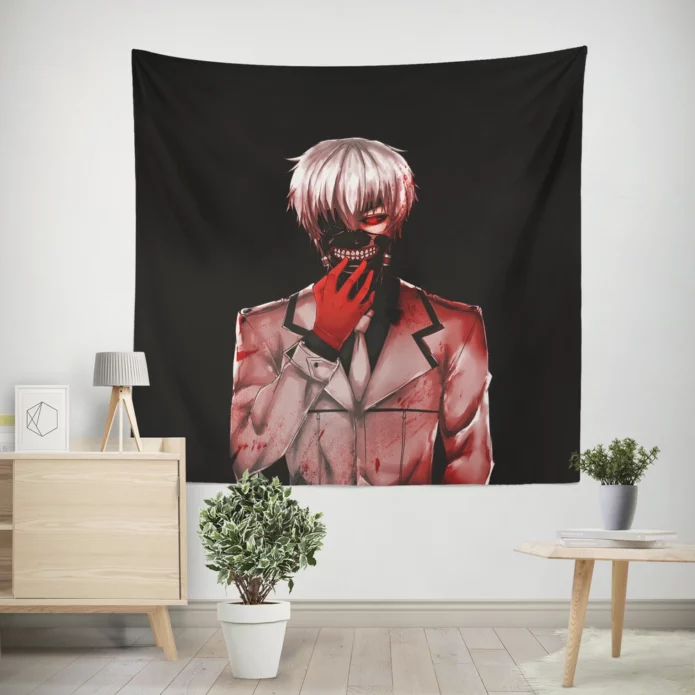 Tokyo Ghoulre Chronicles Ken Kaneki Unmasked Anime Wall Tapestry