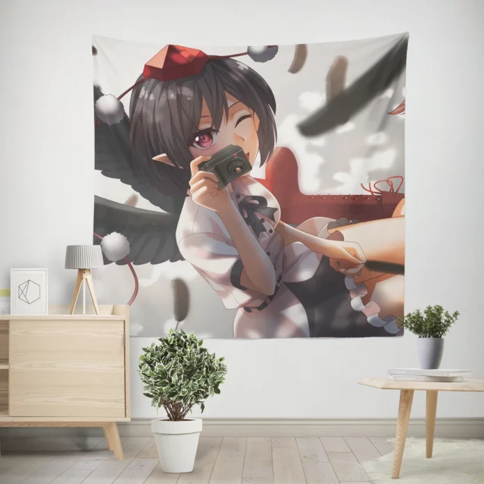 Touhou Chronicles Aya Story Anime Wall Tapestry