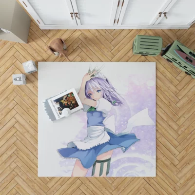 Touhou Elegant Maid Sakuya Izayoi Anime Rug