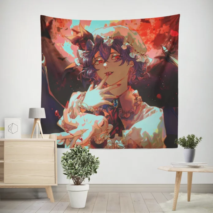 Touhou Enigmatic Remilia Scarlet Anime Wall Tapestry