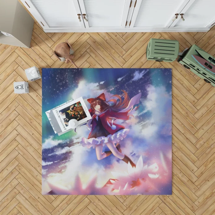 Touhou Fantasia Reimu Hakurei Magical Realm Anime Rug