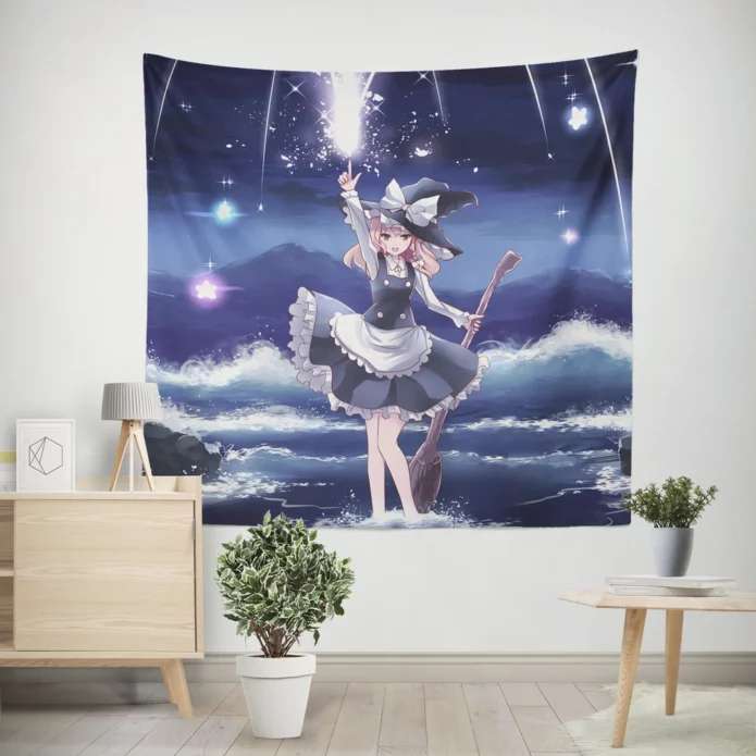 Touhou Magic Marisa Anime Adventure Wall Tapestry