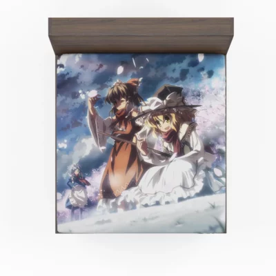 Touhou Trio Sakuya Marisa Reimu Anime Fitted Sheet