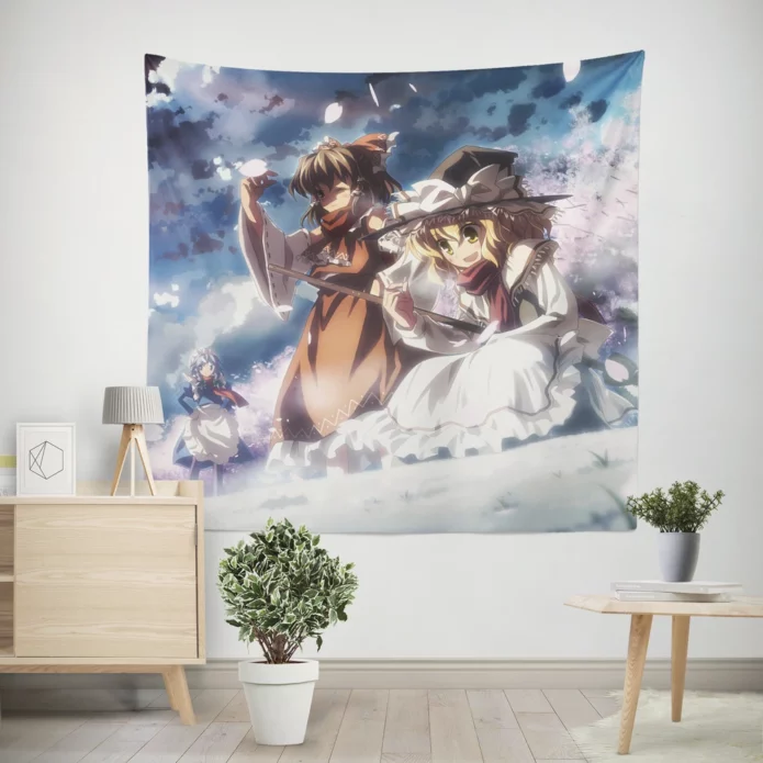 Touhou Trio Sakuya Marisa Reimu Anime Wall Tapestry