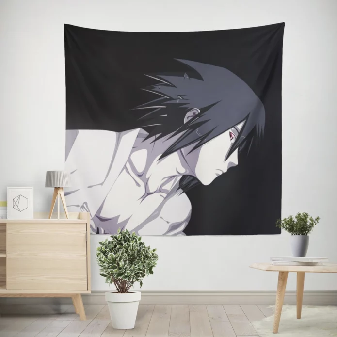 Uchiha Sasuke Naruto Fated Rival Anime Wall Tapestry