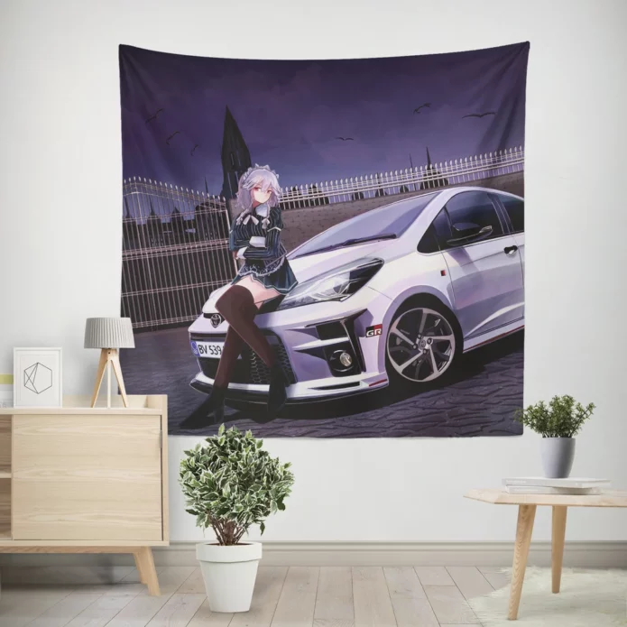 Unveiling Sakuya Izayoi Touhou Journey Anime Wall Tapestry