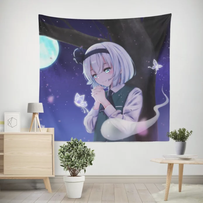 Unveiling Youmu Konpaku Touhou Story Anime Wall Tapestry