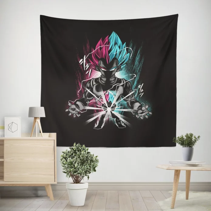 Vegeta Power In Dragon Ball Z Anime Wall Tapestry