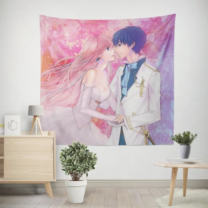 Vocaloid Romance Luka And Kaito Anime Wall Tapestry