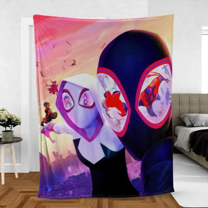 Web Of Heroes The Spider Verse Crisis Fleece Blanket