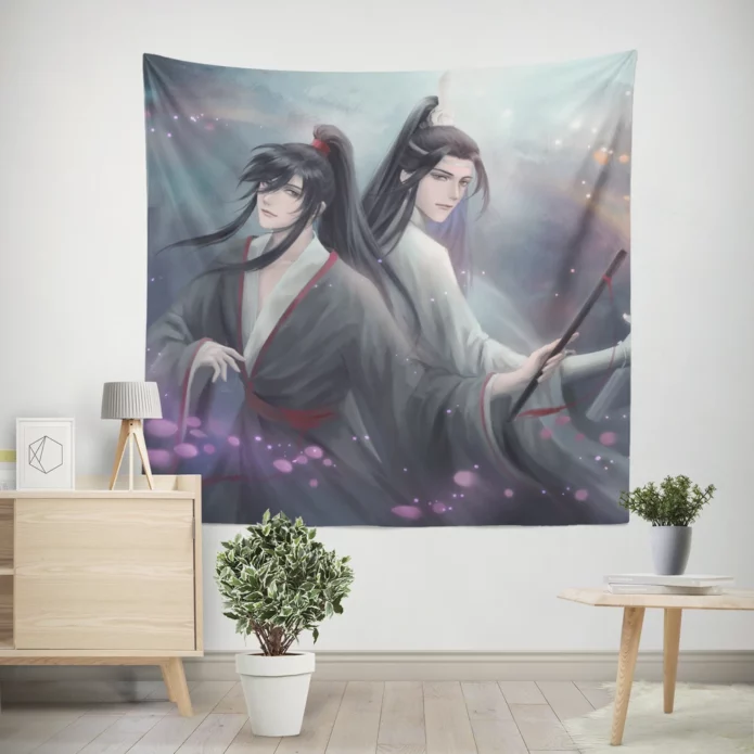 Wei Ying And Lan Zhan Connection Anime Wall Tapestry