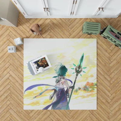 Xiao Genshin Impact Vigilant Guardian Anime Rug