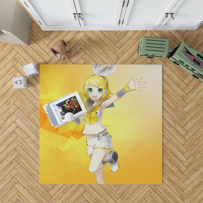 Yellow Melody Rin Kagamine Anime Rug