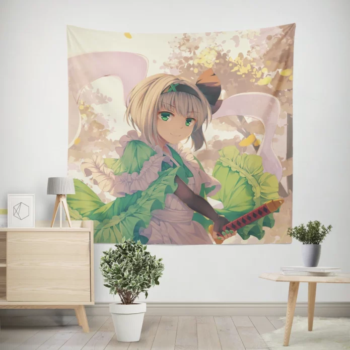 Youmu Konpaku Touhou Anime Tale Wall Tapestry