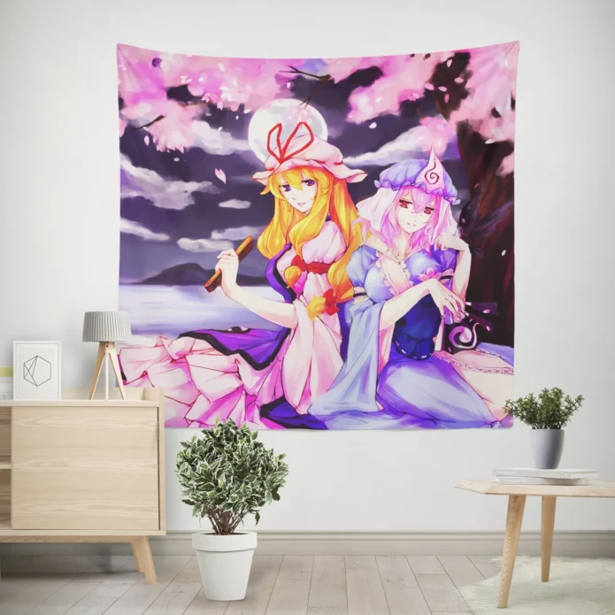 Yukari And Yuyuko Touhou Eternity Duo Anime Wall Tapestry