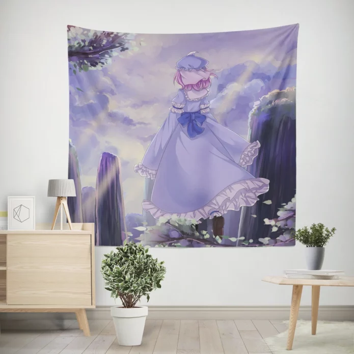 Yuyuko Saigyouji Touhou Eternal Beauty Anime Wall Tapestry