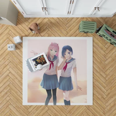 Zero Two and Zero One An Unforgettable Duo Anime Rug